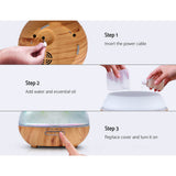 Aroma Diffusers: Devanti Aroma Diffuser Aromatherapy 3D Glass 400ml
