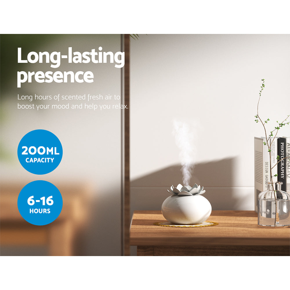 Aroma Diffusers: Devanti Aroma Diffuser Aromatherapy Lotus 200ml