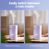 Aroma Diffusers: Devanti Ultrasonic Aroma Diffuser Aromatherapy 100ml LED Lights Iron Humidifier Forest