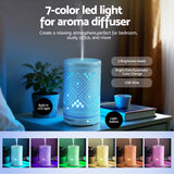 Aroma Diffusers: Devanti Ultrasonic Aroma Diffuser Aromatherapy 100ml LED Lights Iron Humidifier Forest