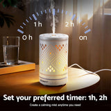 Aroma Diffusers: Devanti Ultrasonic Aroma Diffuser Aromatherapy 100ml LED Lights Iron Humidifier Forest