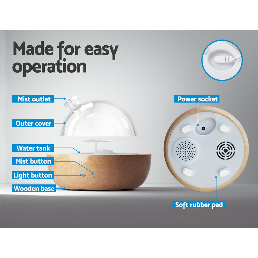 Aroma Diffusers: Devanti Aroma Diffuser Aromatherapy Glass 200ml