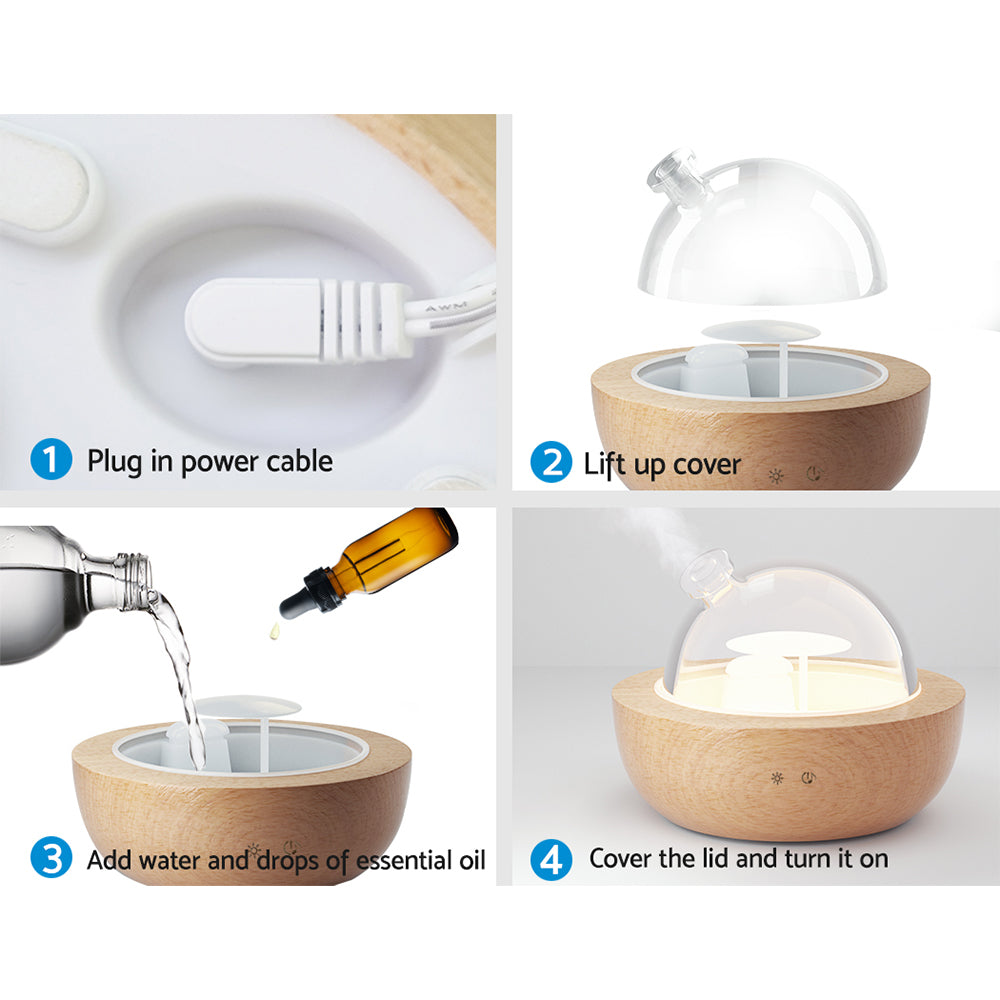 Aroma Diffusers: Devanti Aroma Diffuser Aromatherapy Glass 200ml