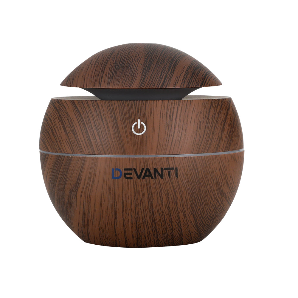 Aroma Diffusers: Devanti Aroma Diffuser Aromatherapy Dark Wood 130ml