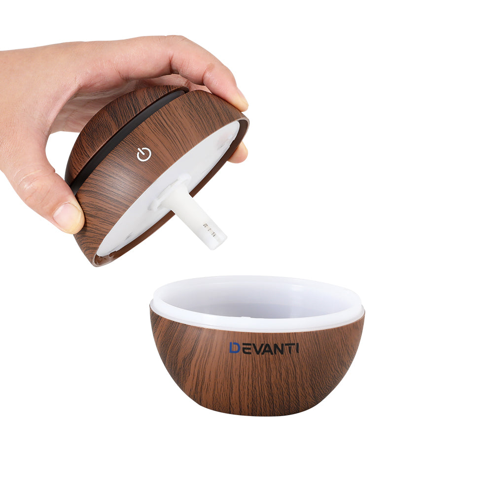 Aroma Diffusers: Devanti Aroma Diffuser Aromatherapy Dark Wood 130ml