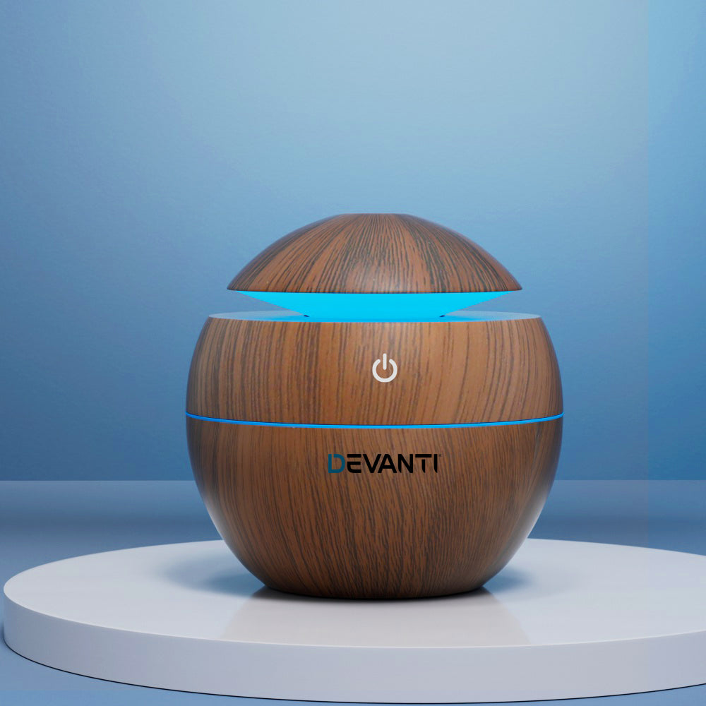 Aroma Diffusers: Devanti Aroma Diffuser Aromatherapy Dark Wood 130ml