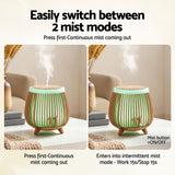 Aroma Diffusers: Devanti Ultrasonic Aroma Diffuser Aromatherapy 140ml LED Lights Iron Humidifier Forest Deep Wood