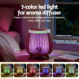 Aroma Diffusers: Devanti Ultrasonic Aroma Diffuser Aromatherapy 140ml LED Lights Iron Humidifier Forest Deep Wood