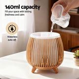 Aroma Diffusers: Devanti Ultrasonic Aroma Diffuser Aromatherapy 140ml LED Lights Iron Humidifier Forest Deep Wood