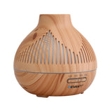 Aroma Diffusers: Devanti Ultrasonic Aroma Diffuser Aromatherapy 400ml LED Lights Iron Humidifier Forest Light wood grain