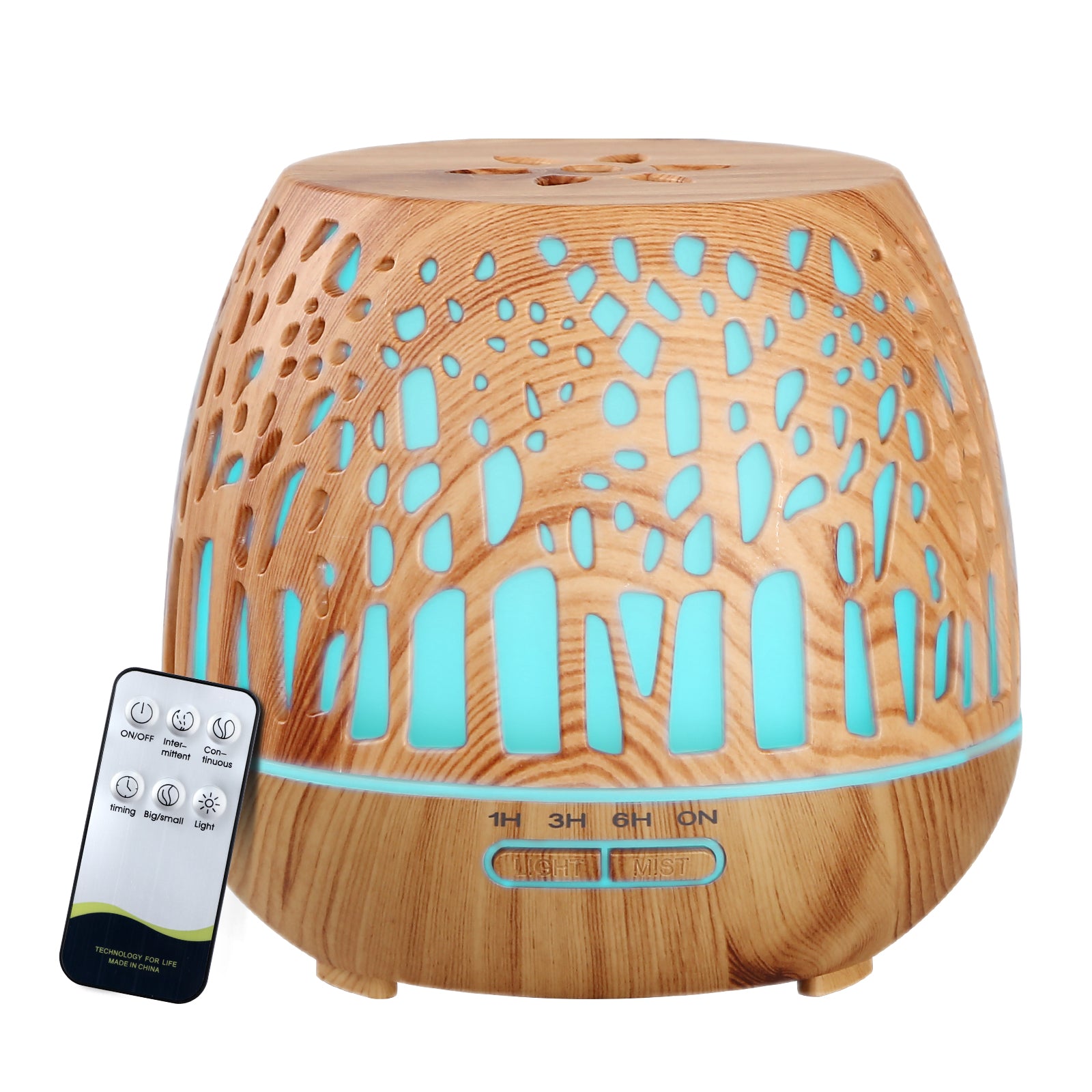 Aroma Diffusers: Devanti Aroma Diffuser Aromatherapy Wood Grain 400ml