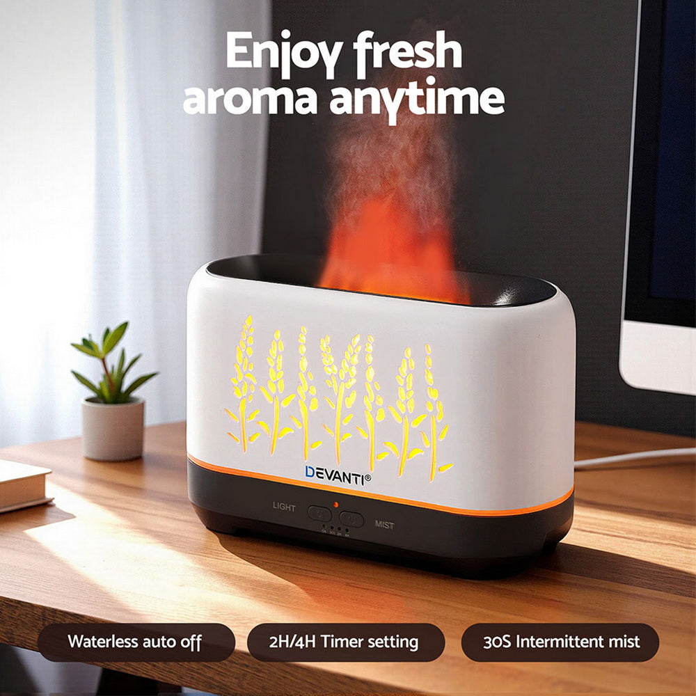 Aroma Diffusers: Devanti Aroma Diffuser Aromatherapy Flame 200ml