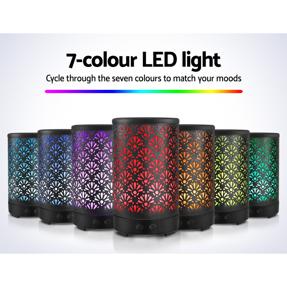 Aroma Diffusers: Devanti Aroma Diffuser Aromatherapy Black 100ml