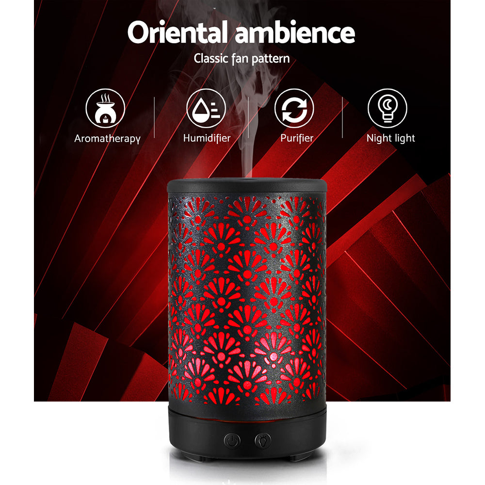 Aroma Diffusers: Devanti Aroma Diffuser Aromatherapy Black 100ml
