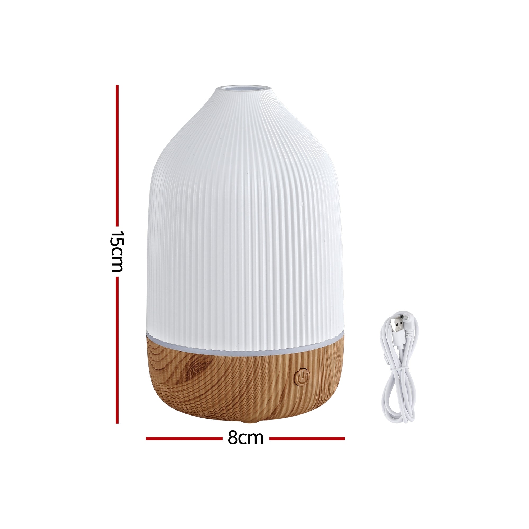 Aroma Diffusers: Devanti Ultrasonic Aroma Diffuser Aromatherapy 100ml LED Lights Iron Humidifier Forest