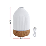 Aroma Diffusers: Devanti Ultrasonic Aroma Diffuser Aromatherapy 100ml LED Lights Iron Humidifier Forest