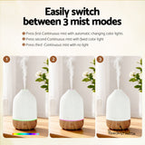 Aroma Diffusers: Devanti Ultrasonic Aroma Diffuser Aromatherapy 100ml LED Lights Iron Humidifier Forest