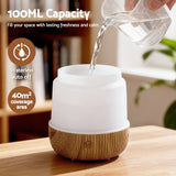 Aroma Diffusers: Devanti Ultrasonic Aroma Diffuser Aromatherapy 100ml LED Lights Iron Humidifier Forest