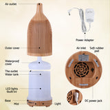 Aroma Diffusers: Devanti Ultrasonic Aroma Diffuser Aromatherapy 200ml LED Lights Iron Humidifier Forest Light wood grain