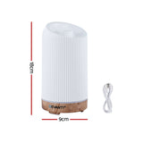 Aroma Diffusers: Devanti Ultrasonic Aroma Diffuser Aromatherapy 200ml LED Lights Iron Humidifier Forest