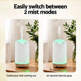 Aroma Diffusers: Devanti Ultrasonic Aroma Diffuser Aromatherapy 200ml LED Lights Iron Humidifier Forest