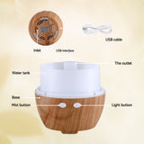 Aroma Diffusers: Devanti Ultrasonic Aroma Diffuser Aromatherapy 130ml LED Lights Iron Humidifier Forest