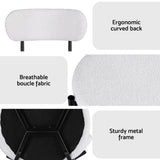 Kitchen & Dining Chairs: Artiss Dining Chairs Set of 4 Sherpa Boucle White