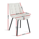 Artiss 4x Dining Chairs Velvet Tufted Kitchen Lounge Cafe Accent Chair Beige