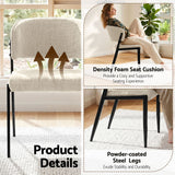 Artiss Dining Chairs Set of 2 Linen Fabric Soft Upholstered Chairs Beige