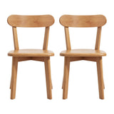 Artiss 2x Dining Chairs Wooden Kitchen Accent Chair Cafe Lounge Rubber Wood