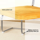 Artiss Dining Chairs Set of 4 Velvet Rattan Cantilever Yellow