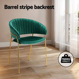 Kitchen & Dining Chairs: Artiss Dining Chairs Set of 4 Velvet Hollow Armchair Green