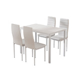 Dining Set: Artiss Dining Chairs and Table Dining Set 4 Chair Set Of 5 White