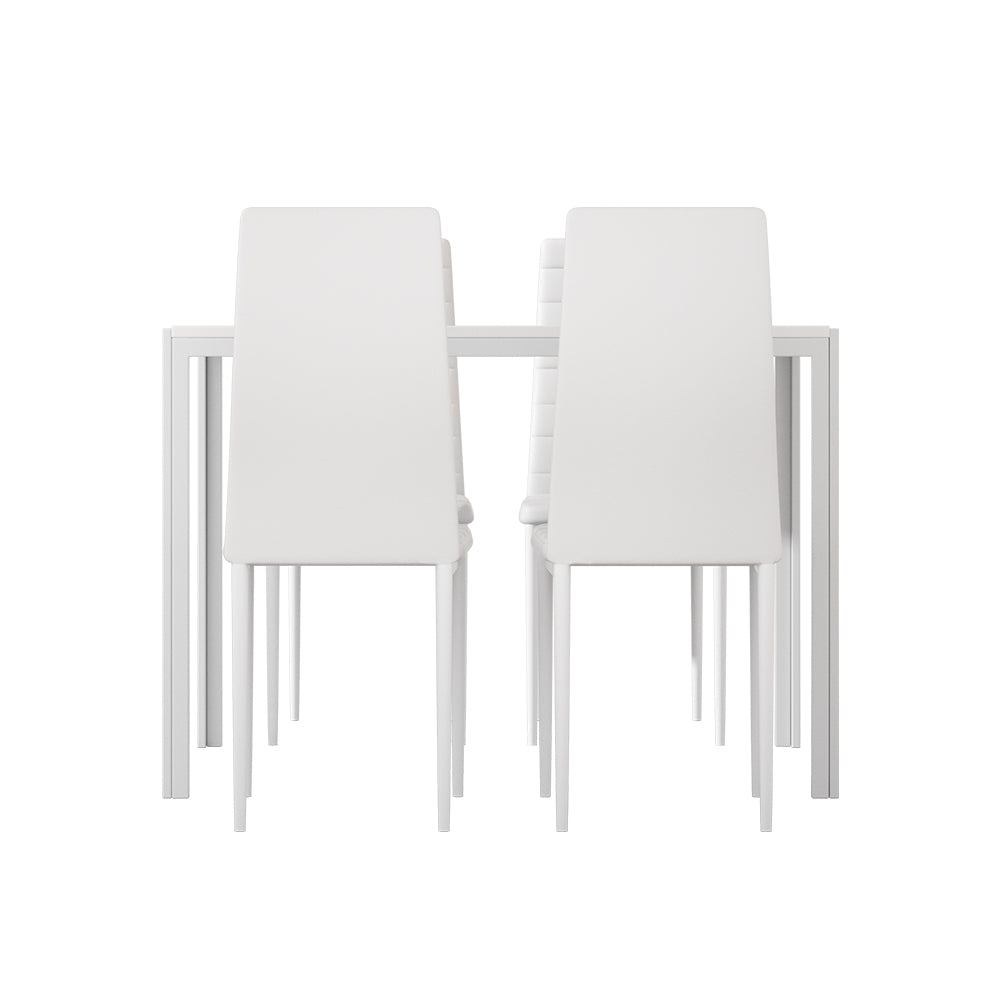 Dining Set: Artiss Dining Chairs and Table Dining Set 4 Chair Set Of 5 White