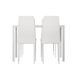 Dining Set: Artiss Dining Chairs and Table Dining Set 4 Chair Set Of 5 White
