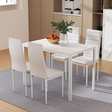 Dining Set: Artiss Dining Chairs and Table Dining Set 4 Chair Set Of 5 White
