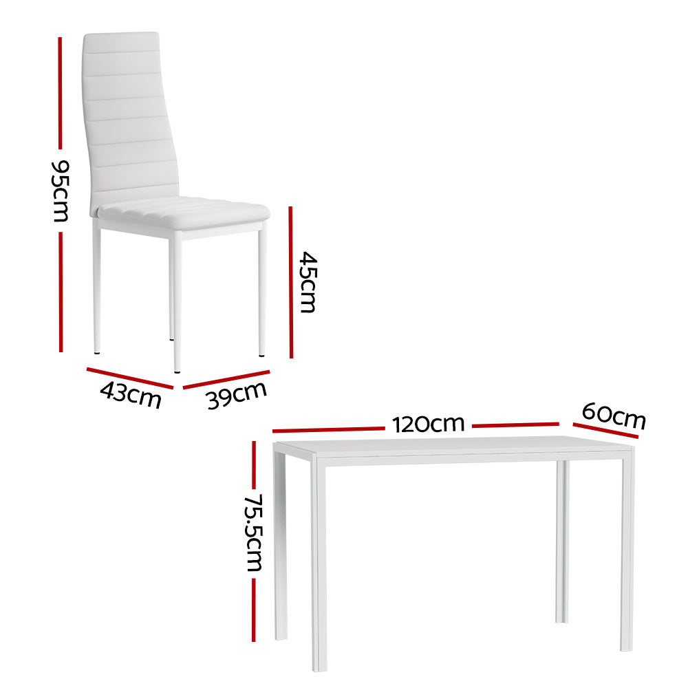 Dining Set: Artiss Dining Chairs and Table Dining Set 6 Chair Set Of 7 White