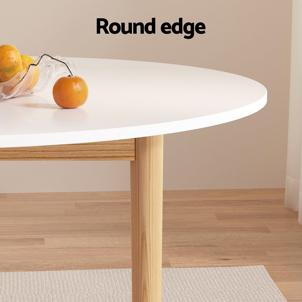 Dining Tables: Artiss Dining Table Round White 108CM Diameter Demi