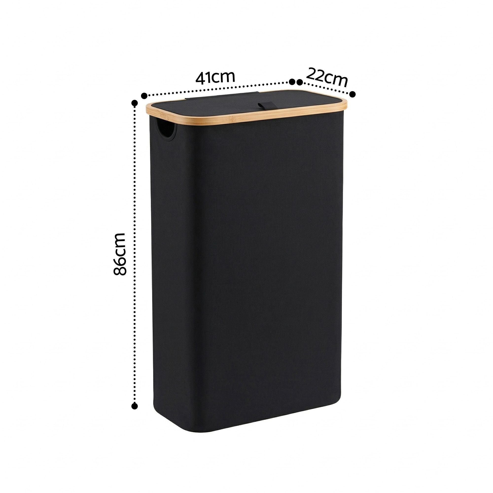 Artiss Laundry Basket with Removable Bag Foldable Black