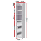 Bathroom Cabinets, Cupboards & Storage: Artiss Bathroom Cabinet Toilet Roll Holder Tissue Organizer 3 Tier Floor Cabinet