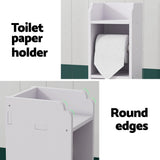 Bathroom Cabinets, Cupboards & Storage: Artiss Bathroom Cabinet Toilet Roll Holder Tissue Organizer 3 Tier Floor Cabinet