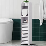 Bathroom Cabinets, Cupboards & Storage: Artiss Bathroom Cabinet Toilet Roll Holder Tissue Organizer 3 Tier Floor Cabinet