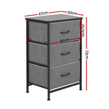 Dressers: Artiss Chest of 3 Drawers Storage Dresser Tallboy Grey