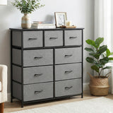 Dressers: Artiss Chest of 9 Drawers Storage Dresser Tallboy Dark Grey