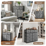 Dressers: Artiss Chest of 9 Drawers Storage Dresser Tallboy Dark Grey