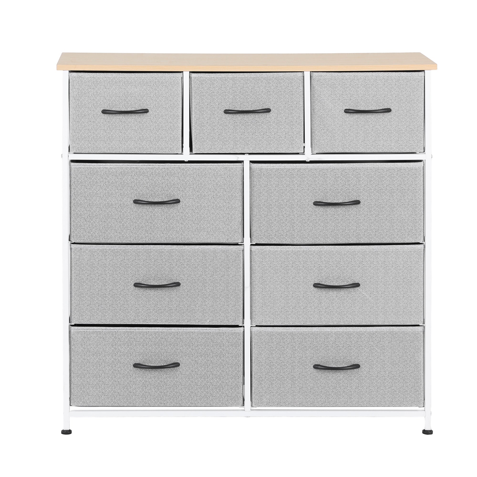 Dressers: Artiss Chest of 9 Drawers Storage Dresser Tallboy Light Grey