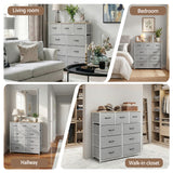 Dressers: Artiss Chest of 9 Drawers Storage Dresser Tallboy Light Grey