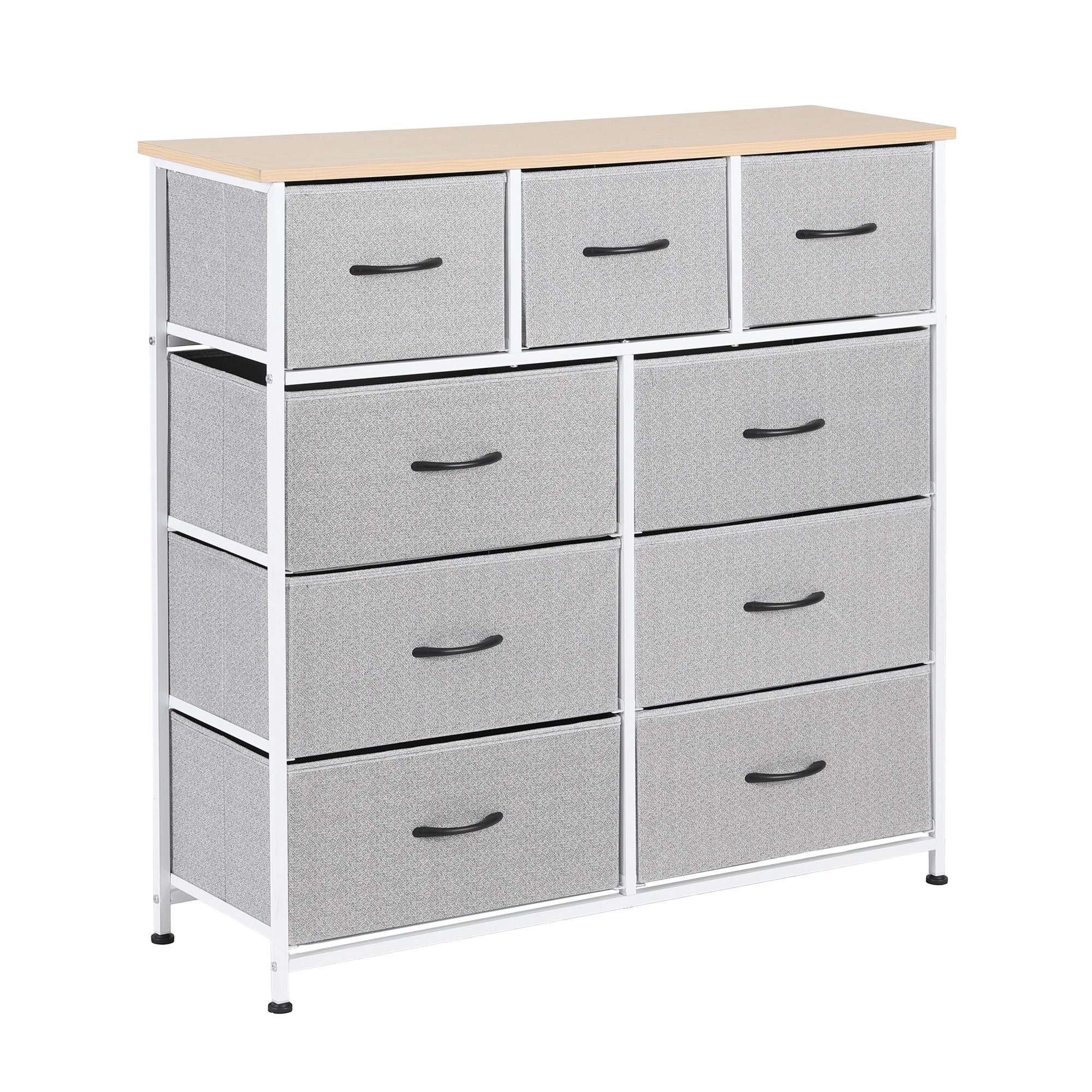 Dressers: Artiss Chest of 9 Drawers Storage Dresser Tallboy Light Grey