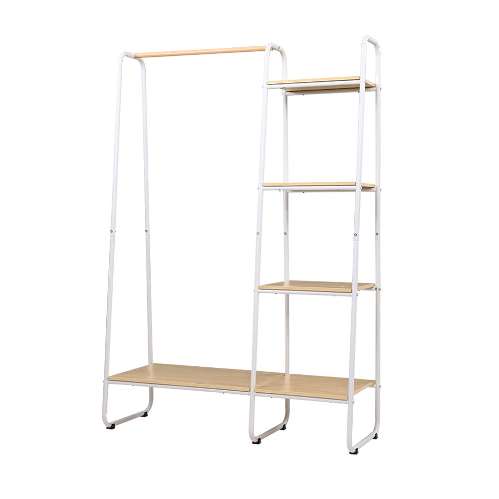 Clothing & Wardrobe Storage: Artiss Wardrobe Clothes Rack Airer Coat Stand 150cm