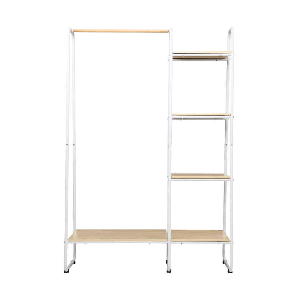 Clothing & Wardrobe Storage: Artiss Wardrobe Clothes Rack Airer Coat Stand 150cm